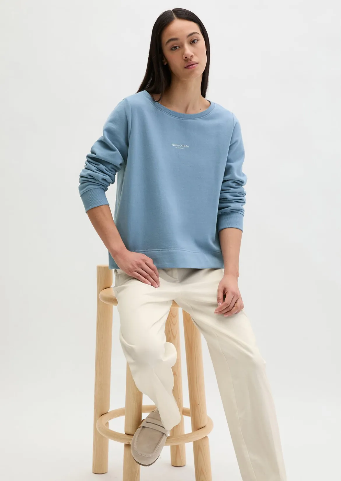 DfC Sweatshirt relaxed garment-dyed mit gepeachter Oberfläche