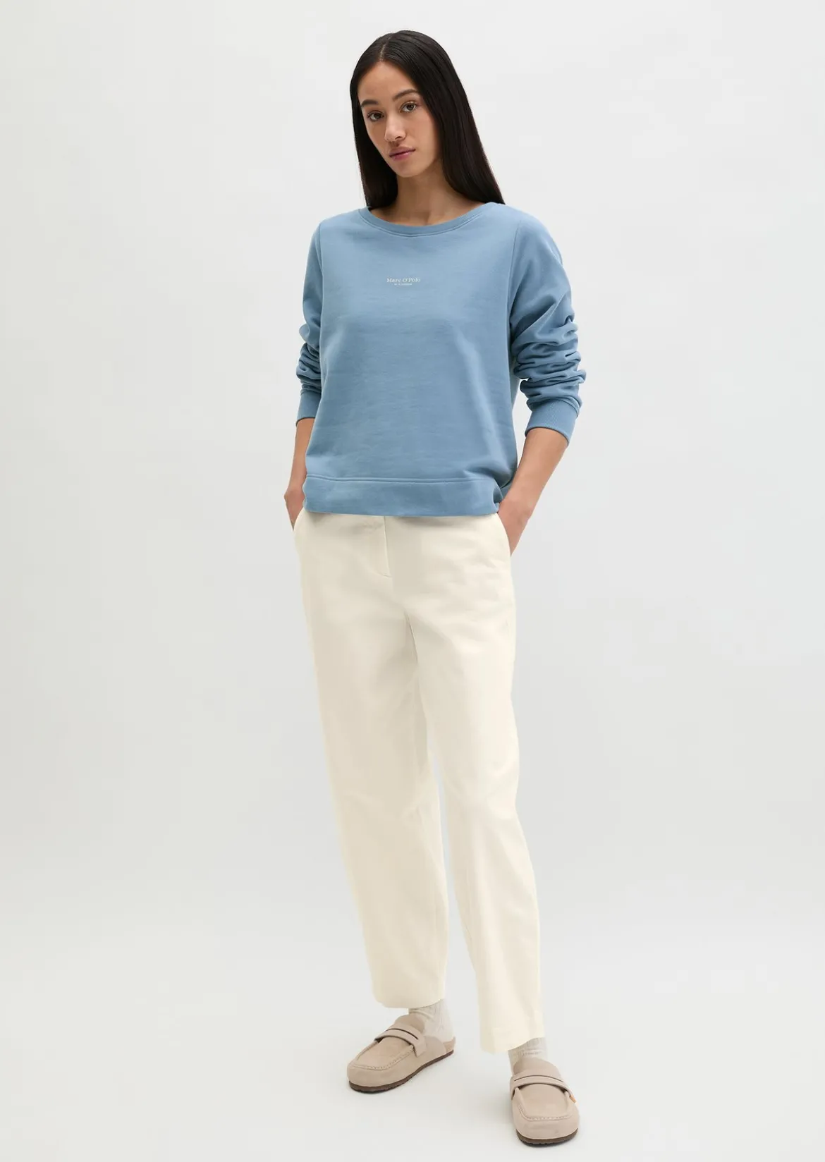 DfC Sweatshirt relaxed garment-dyed mit gepeachter Oberfläche