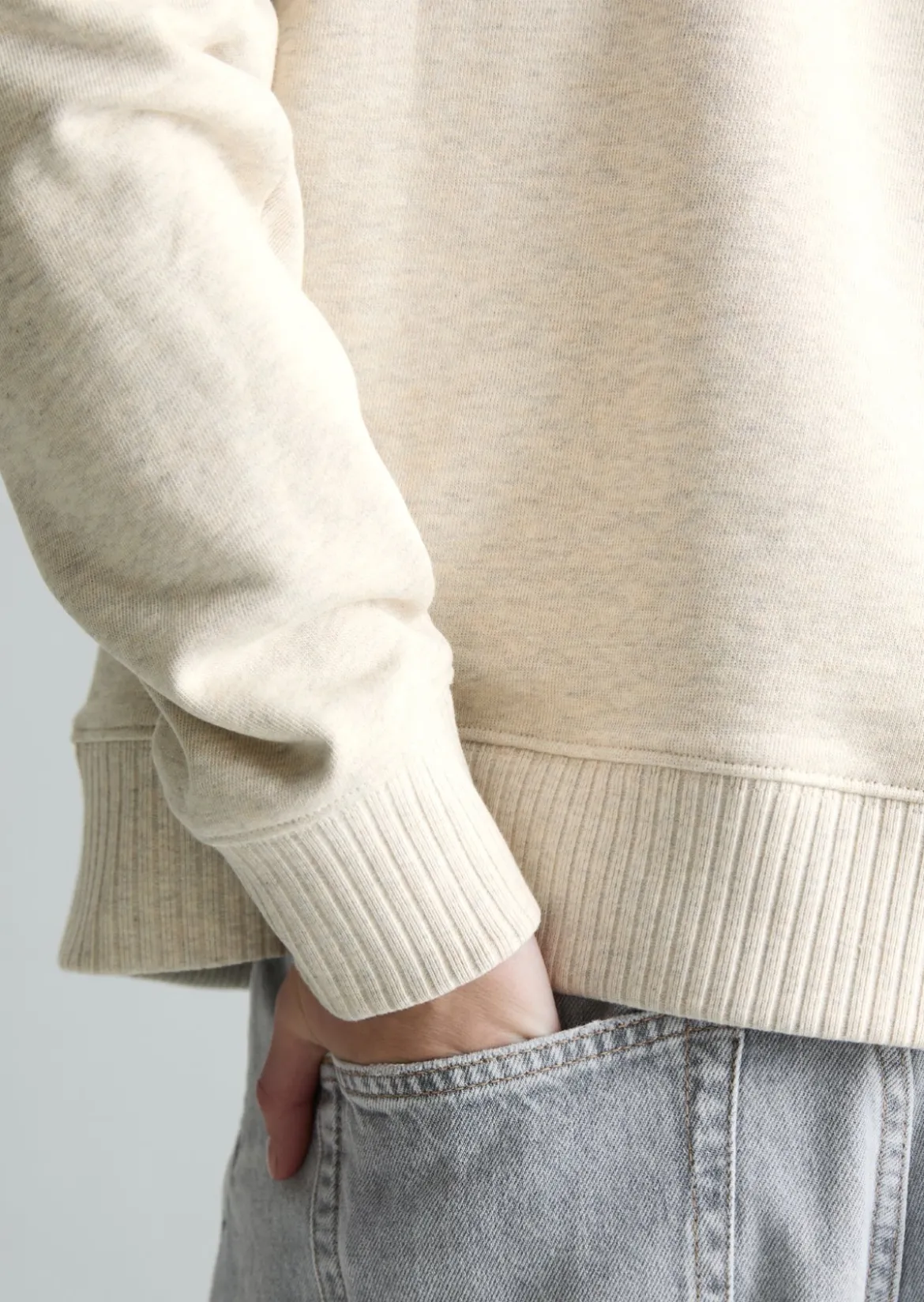 DfC Sweatshirt relaxed mit Rippstrick-Bündchen