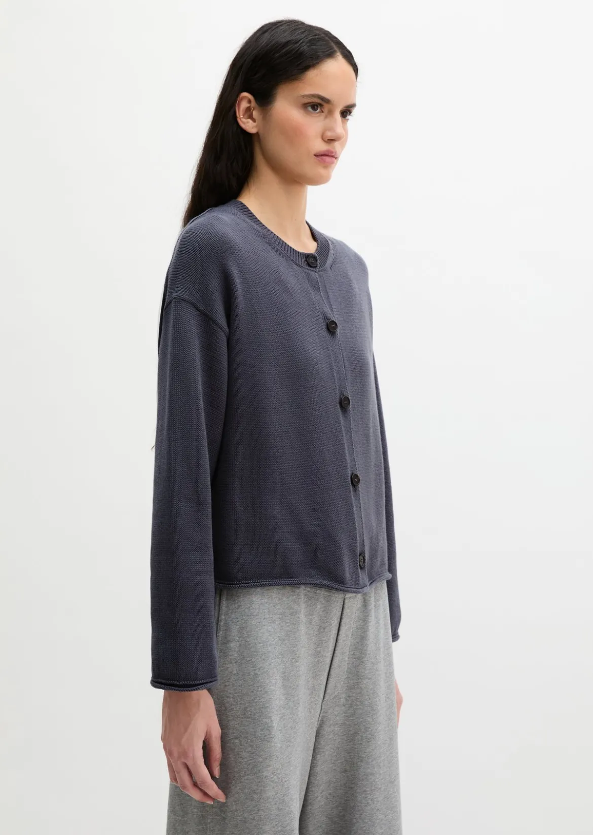 DfC V-Neck-Cardigan oversized aus Organic-Cotton-Garn