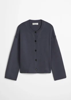 DfC V-Neck-Cardigan oversized aus Organic-Cotton-Garn