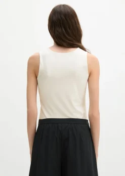DfC V-Neck-Top slim aus weichem Stretch-Jersey