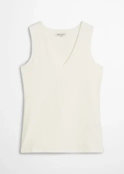 DfC V-Neck-Top slim aus weichem Stretch-Jersey