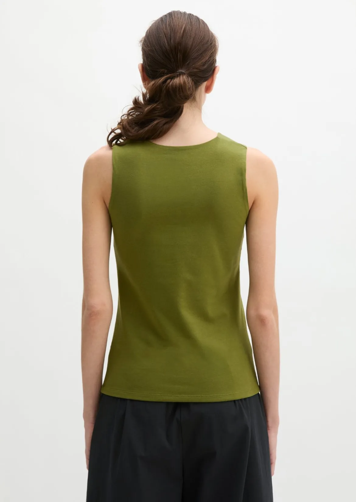 DfC V-Neck-Top slim aus weichem Stretch-Jersey