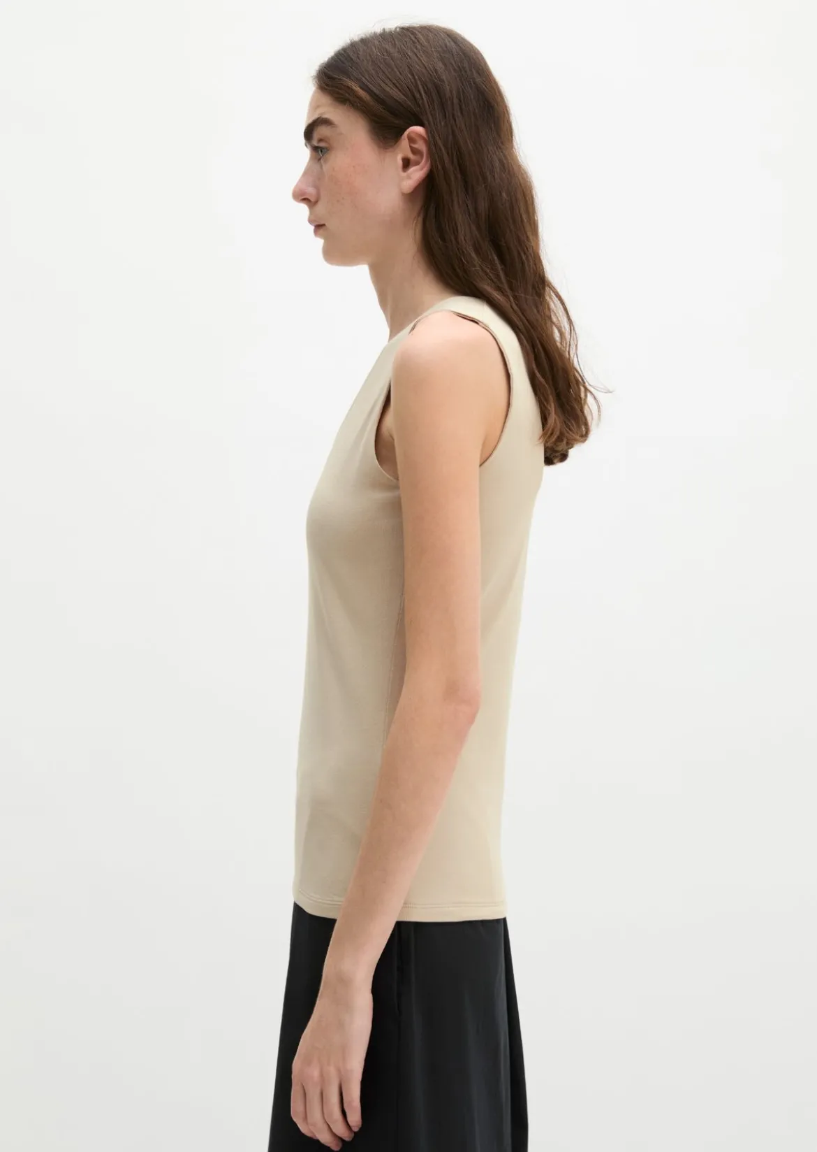 DfC V-Neck-Top slim aus weichem Stretch-Jersey