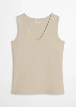 DfC V-Neck-Top slim aus weichem Stretch-Jersey