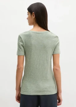 DfC V-Neck-T-Shirt regular aus Slub-Jersey