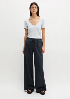 DfC V-Neck-T-Shirt regular aus Slub-Jersey