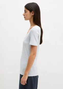 DfC V-Neck-T-Shirt regular aus Slub-Jersey