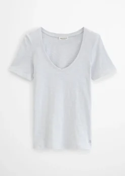 DfC V-Neck-T-Shirt regular aus Slub-Jersey