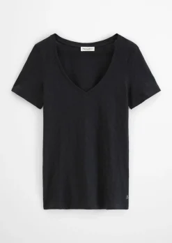 DfC V-Neck-T-Shirt regular aus Slub-Jersey