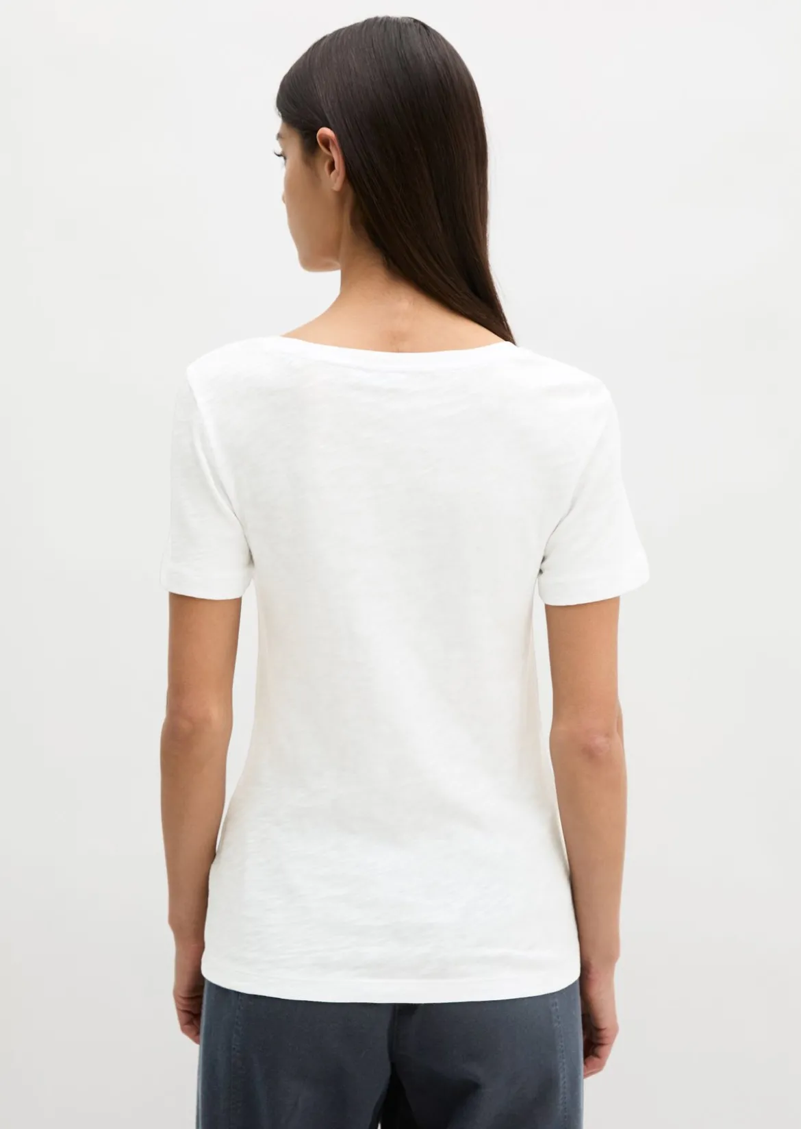 DfC V-Neck-T-Shirt regular aus Slub-Jersey
