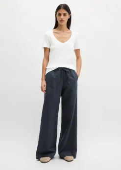 DfC V-Neck-T-Shirt regular aus Slub-Jersey