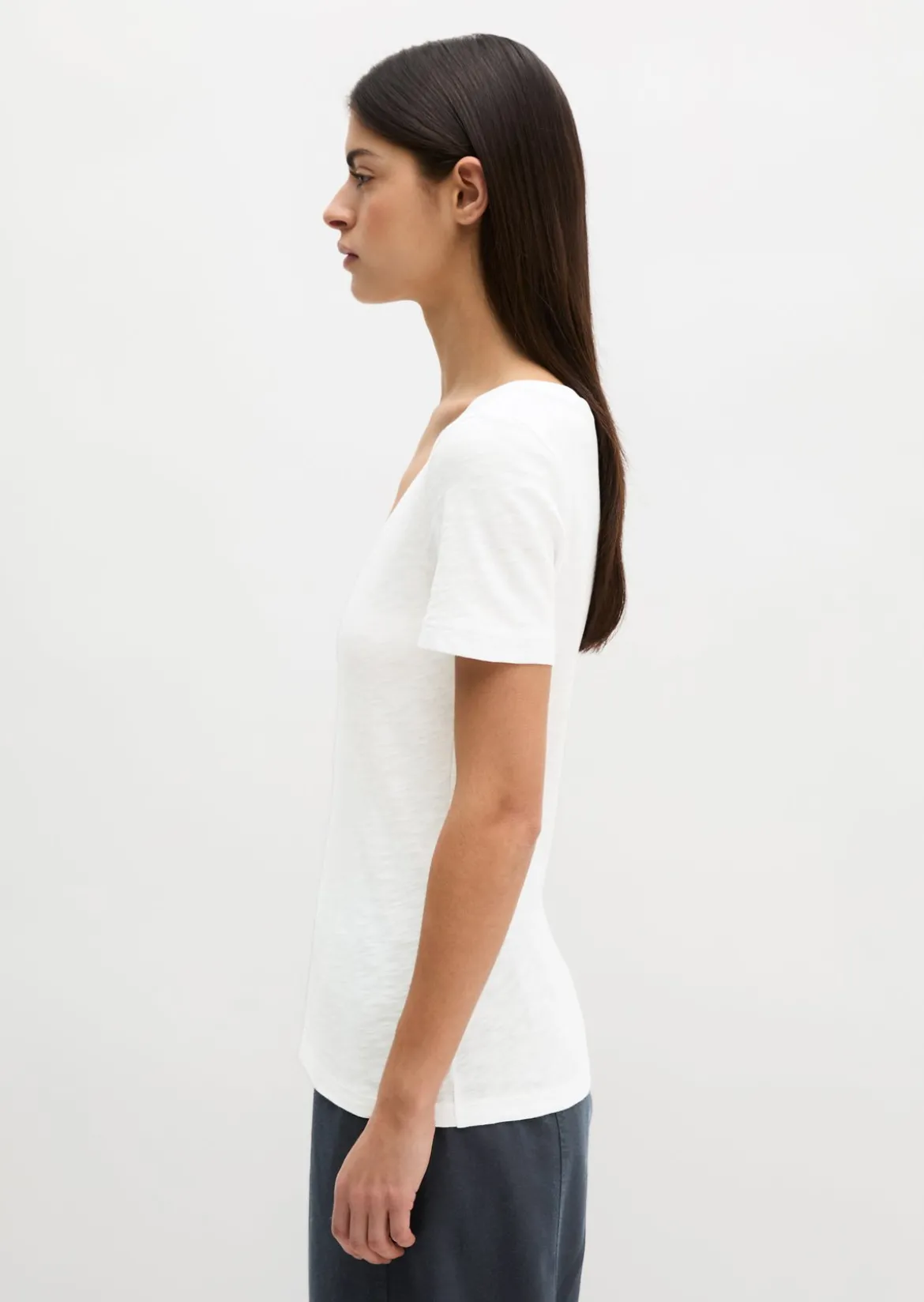DfC V-Neck-T-Shirt regular aus Slub-Jersey