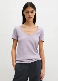 DfC V-Neck-T-Shirt regular aus Slub-Jersey