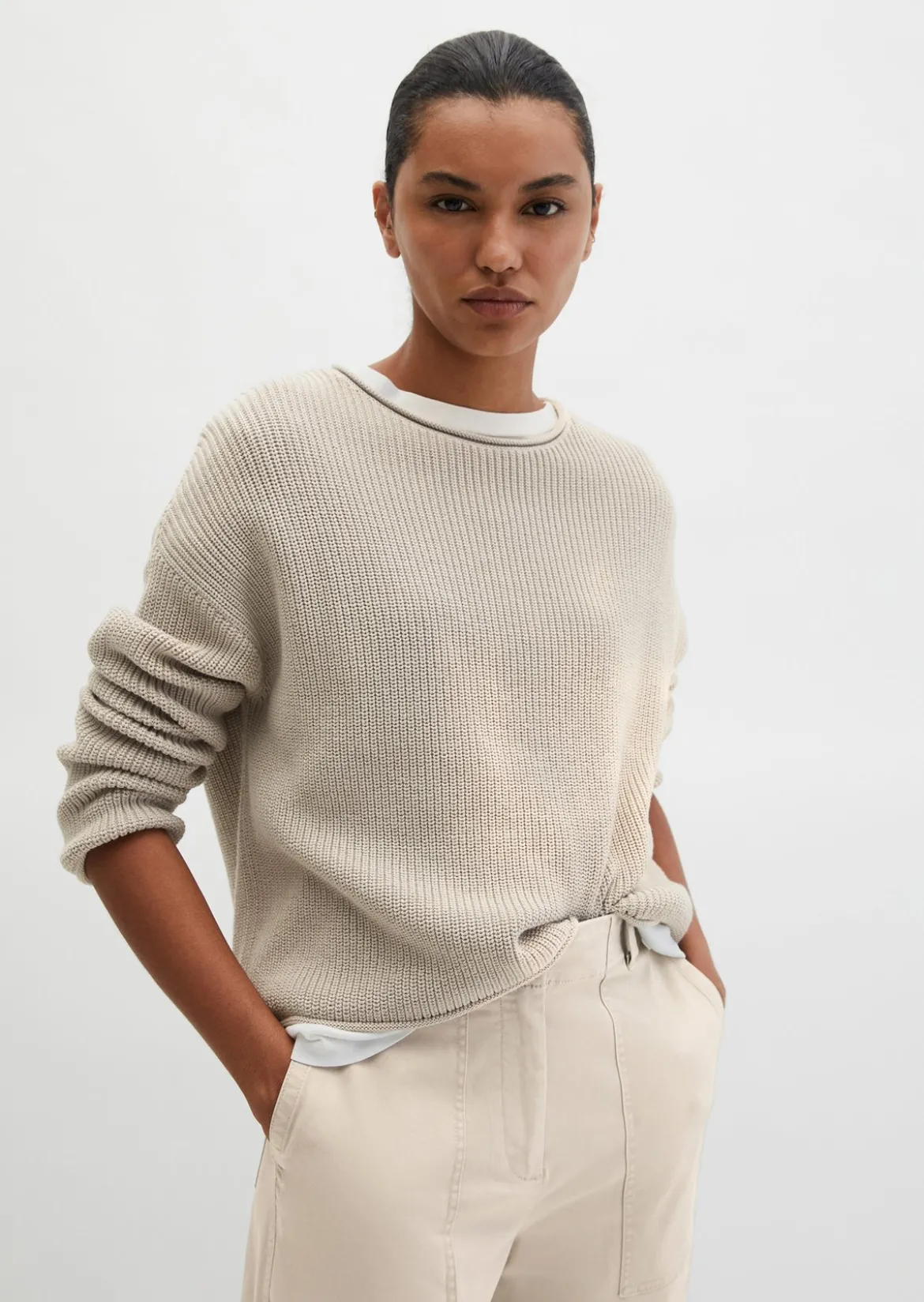 DfC-Strickpullover oversize aus Heavy-Weight-Organic-Cotton