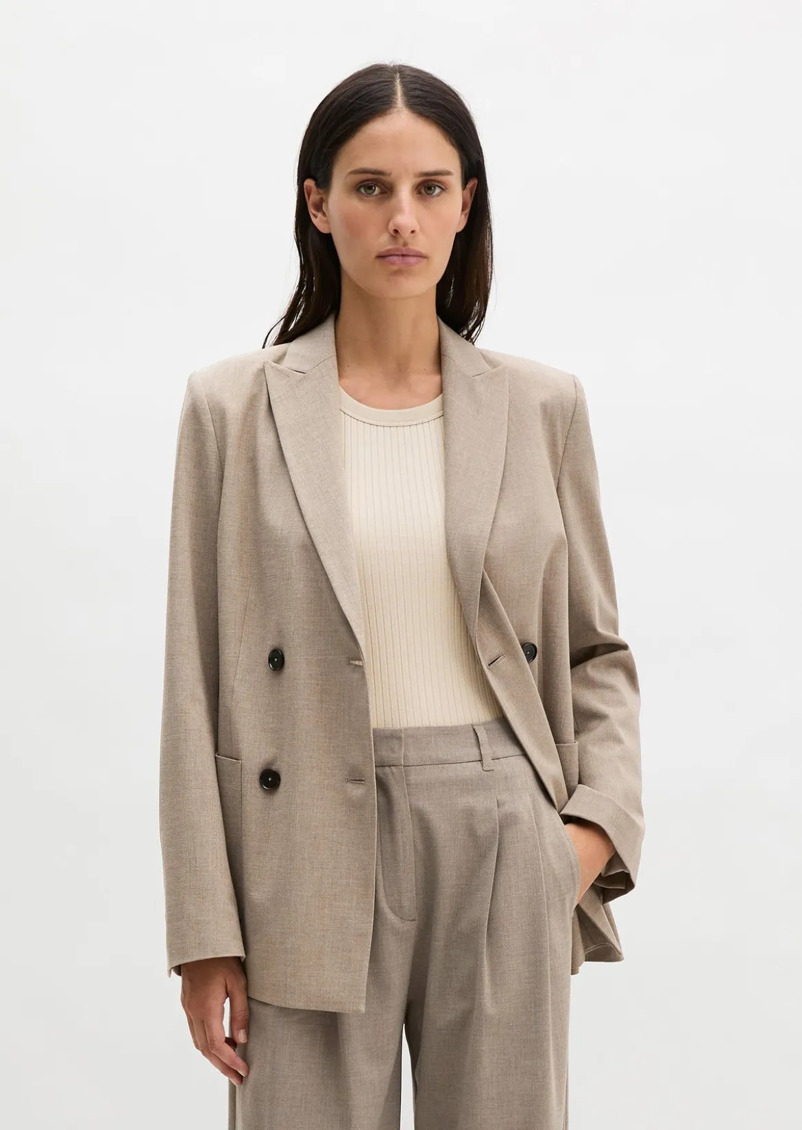 Doppelreiher Blazer slim aus Summer Wool