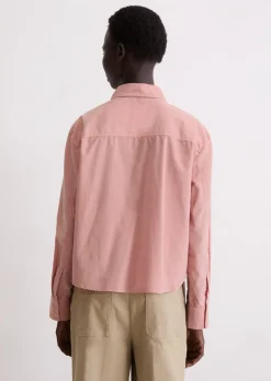 Feincord-Bluse relaxed aus softem Baumwolle-Lyocell-Mix