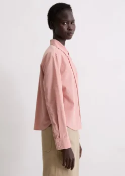 Feincord-Bluse relaxed aus softem Baumwolle-Lyocell-Mix