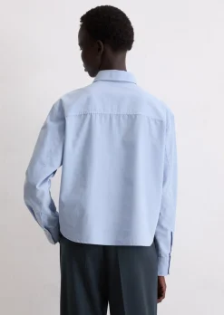 Feincord-Bluse relaxed aus softem Baumwolle-Lyocell-Mix