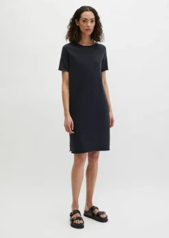 Feinstrick-Kleid loose aus Organic Cotton-Leinen-Mix