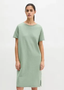 Feinstrick-Kleid loose aus Organic Cotton-Leinen-Mix
