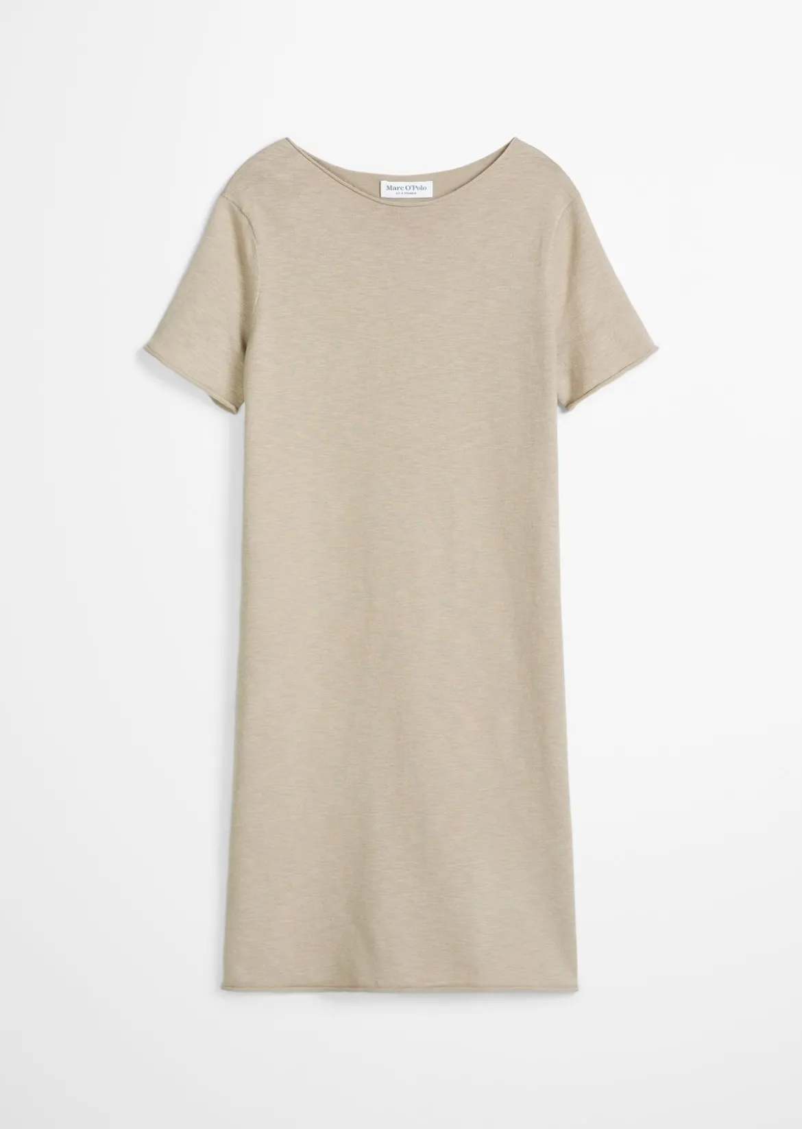 Feinstrick-Kleid loose aus Organic Cotton-Leinen-Mix