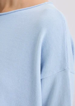 Feinstrickpullover loose aus reiner Bio-Baumwolle