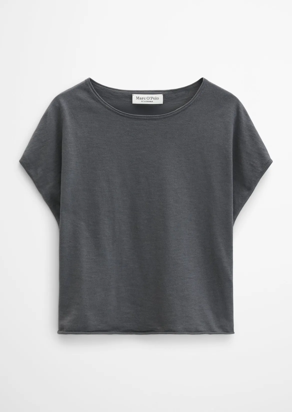 Feinstrick-Pullover loose mit überschnittener Schulter