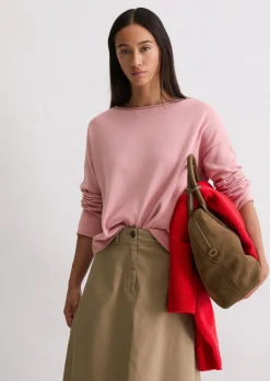 Feinstrickpullover loose aus reiner Bio-Baumwolle