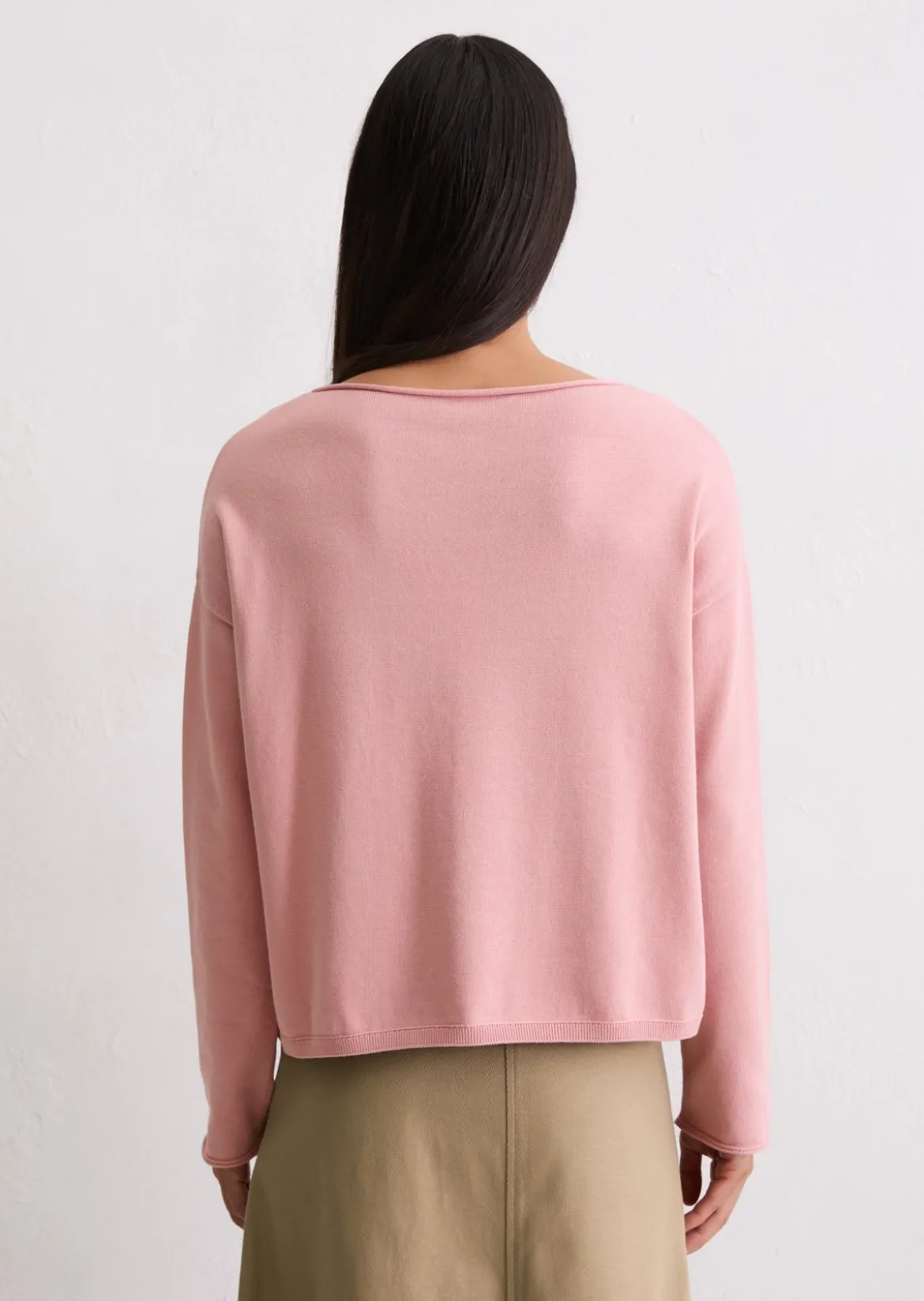 Feinstrickpullover loose aus reiner Bio-Baumwolle