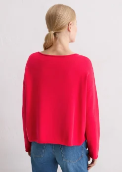 Feinstrickpullover loose aus reiner Bio-Baumwolle