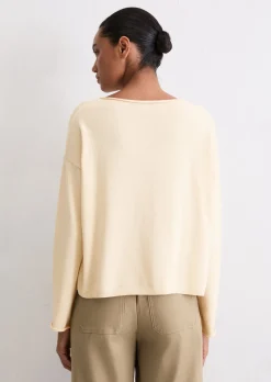 Feinstrickpullover loose aus reiner Bio-Baumwolle