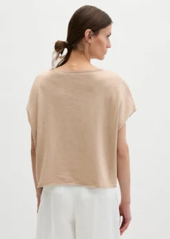 Feinstrick-Pullover loose mit überschnittener Schulter