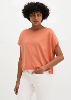 Feinstrick-Pullover loose mit überschnittener Schulter
