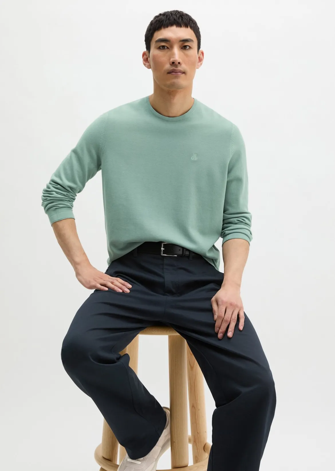 Feinstrick-Pullover regular aus zertifizierter Bio-Baumwolle