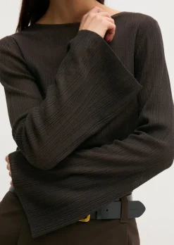 Feinstrickpullover slim aus edlem Viskose-Leinen-Mix