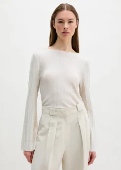 Feinstrickpullover slim aus edlem Viskose-Leinen-Mix
