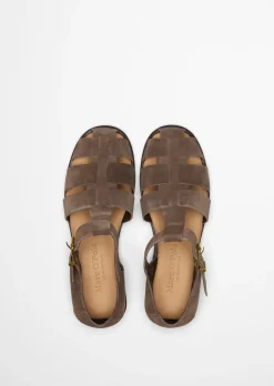 Fisherman-Sandalen Model Fiona aus softem Veloursleder