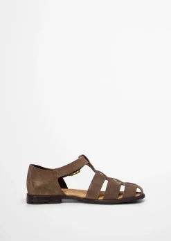 Fisherman-Sandalen Model Fiona aus softem Veloursleder