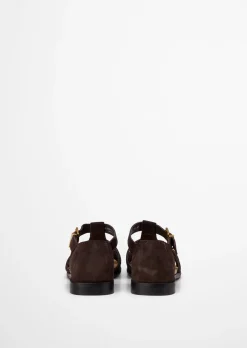 Fisherman-Sandalen Model Fiona aus softem Veloursleder