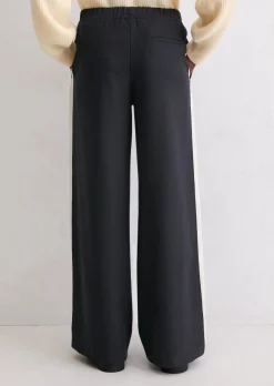 Flanell-Joggpants relaxed aus weichem Polyester-Viskose-Twill