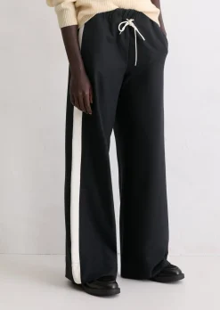 Flanell-Joggpants relaxed aus weichem Polyester-Viskose-Twill
