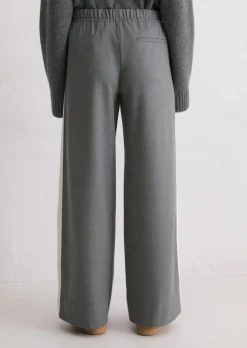 Flanell-Joggpants relaxed aus weichem Polyester-Viskose-Twill