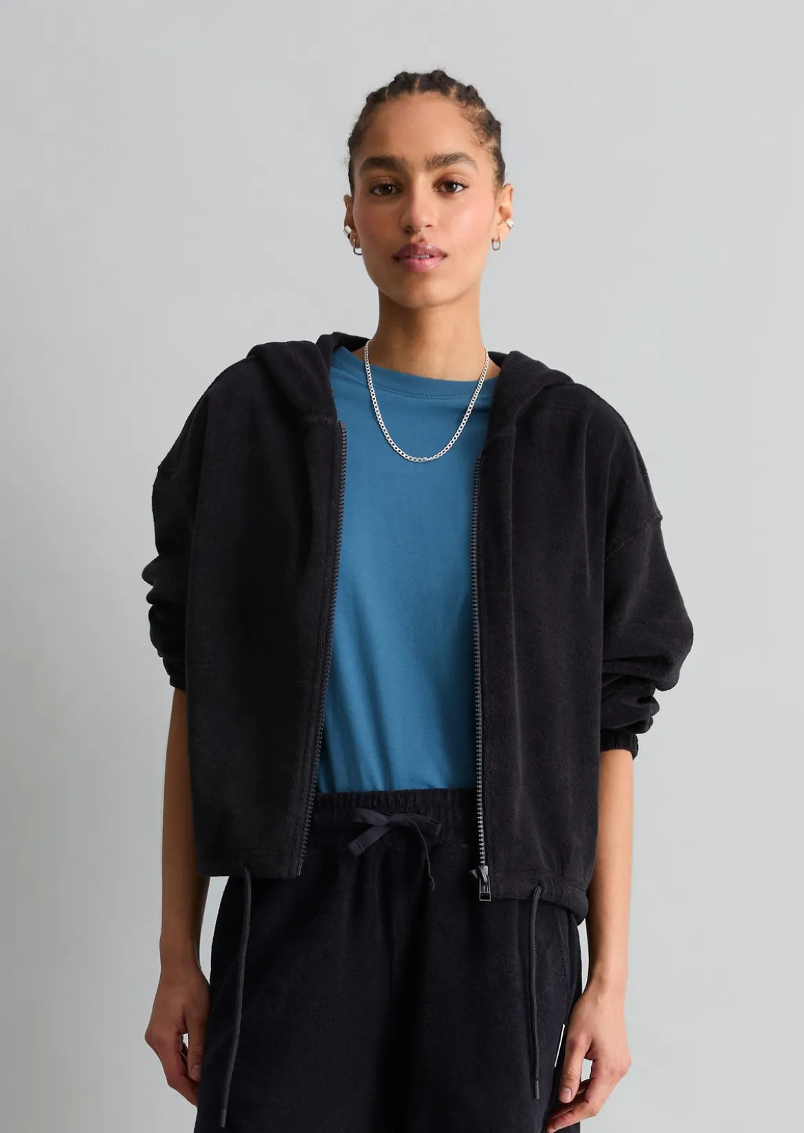 Frottee-Jacke relaxed aus Organic Cotton