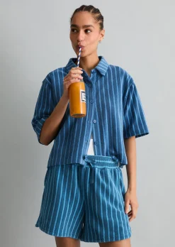 Frottee-Overshirt boxy aus Organic Cotton