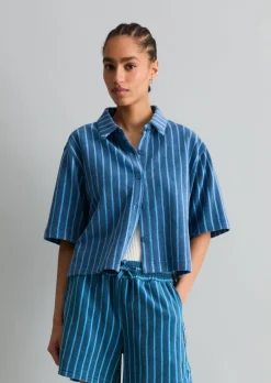 Frottee-Overshirt boxy aus Organic Cotton