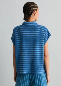 Frottee-Poloshirt relaxed aus Organic Cotton