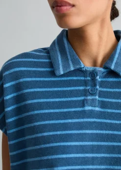 Frottee-Poloshirt relaxed aus Organic Cotton