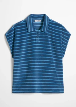 Frottee-Poloshirt relaxed aus Organic Cotton